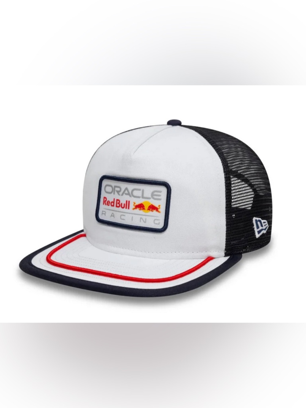 Red Bull Racing Retro Golfer Trucker Flatbrim Cap - White (Adult)